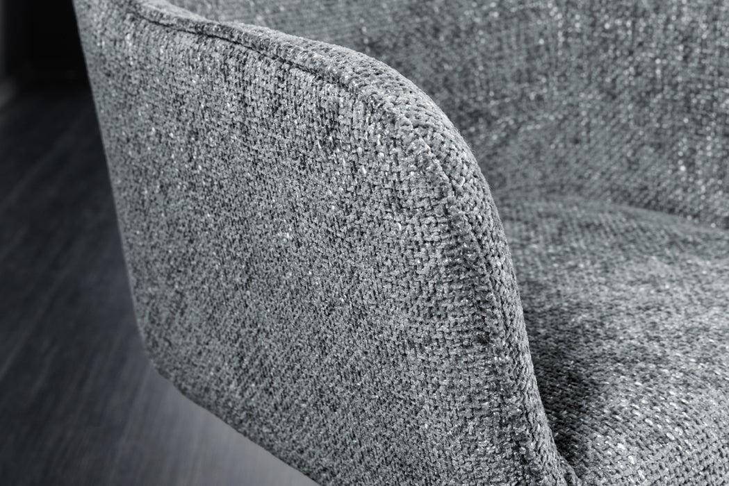 Design Stuhl Florence grau drehbar