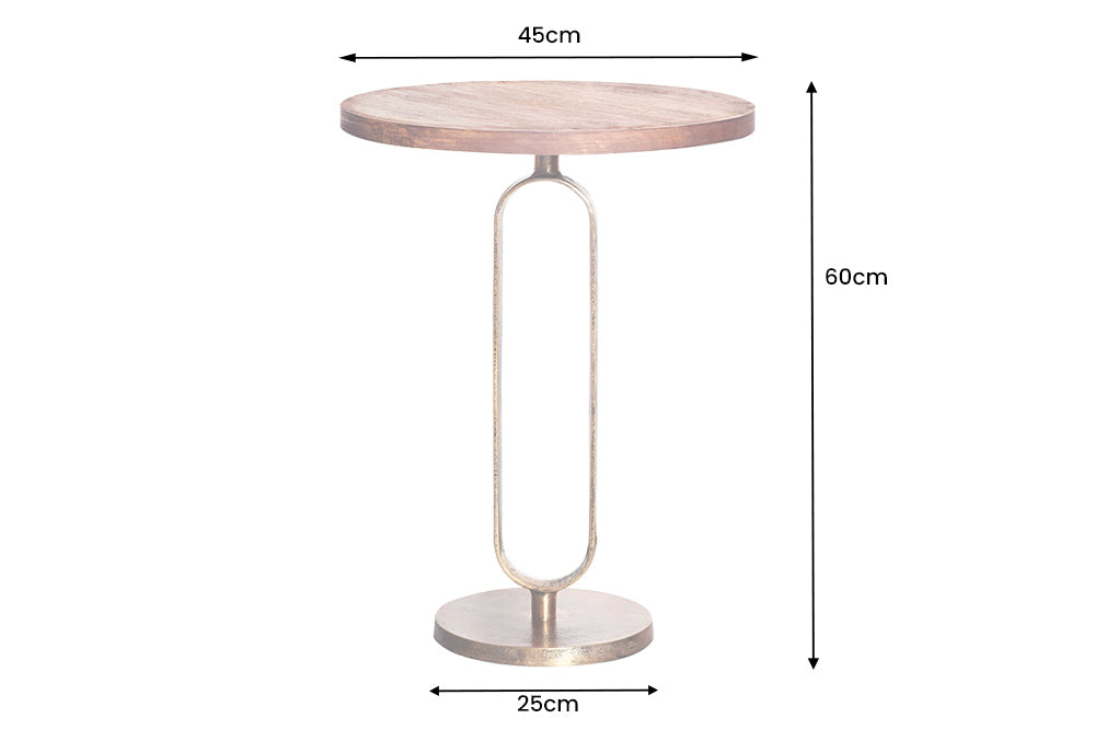 Beistelltisch Eleganz 60cm Mango messing
