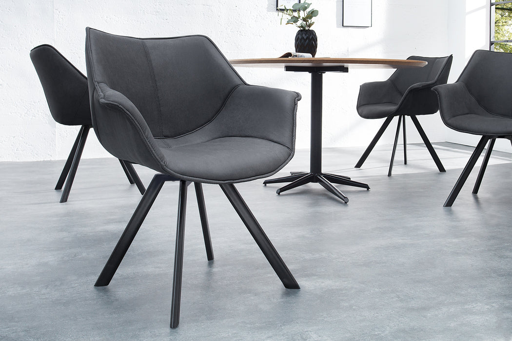 Stuhl The Nordic Retro antik grau drehbar