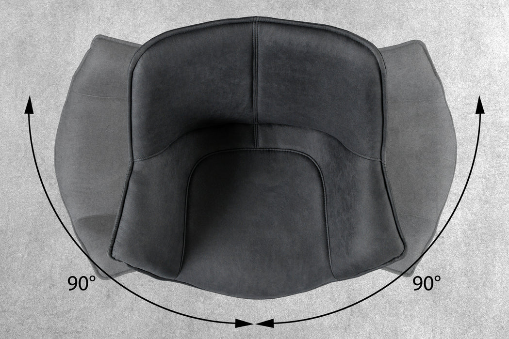 Stuhl The Nordic Retro antik grau drehbar