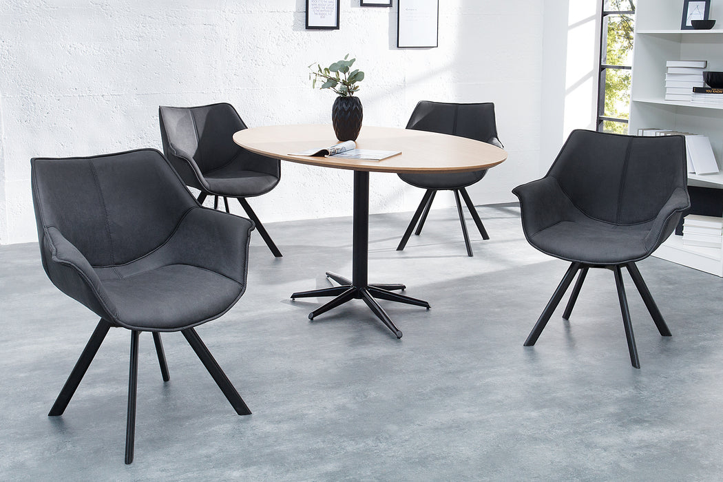 Stuhl The Nordic Retro antik grau drehbar