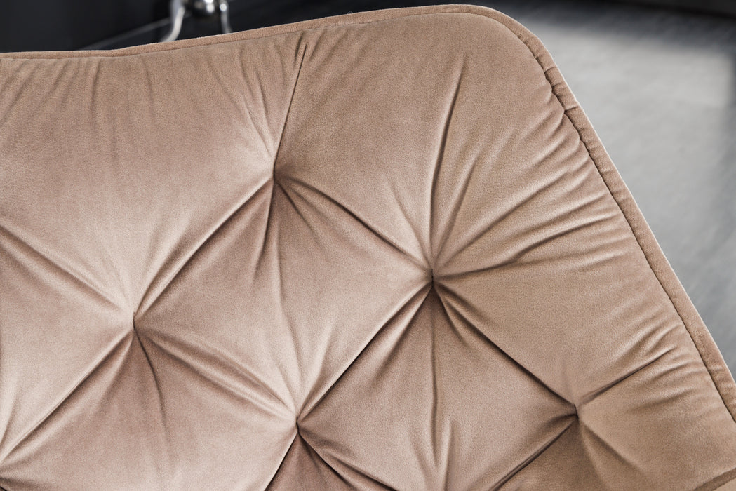 Stuhl The Nordic Comfort champagner greige Samt