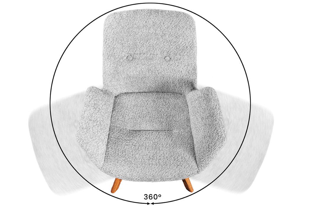 Design Stuhl Nordic Sea Eiche grau drehbar