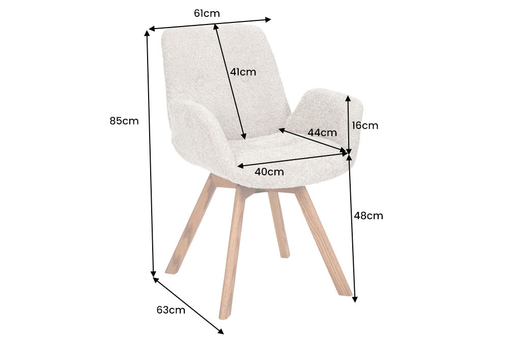 Design Stuhl Nordic Sea Eiche beige drehbar