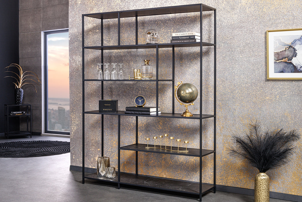Regal Sleek Line 185x135cm Marmor schwarz