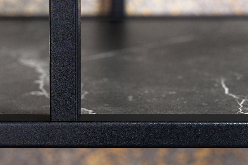 Regal Sleek Line 185x135cm Marmor schwarz