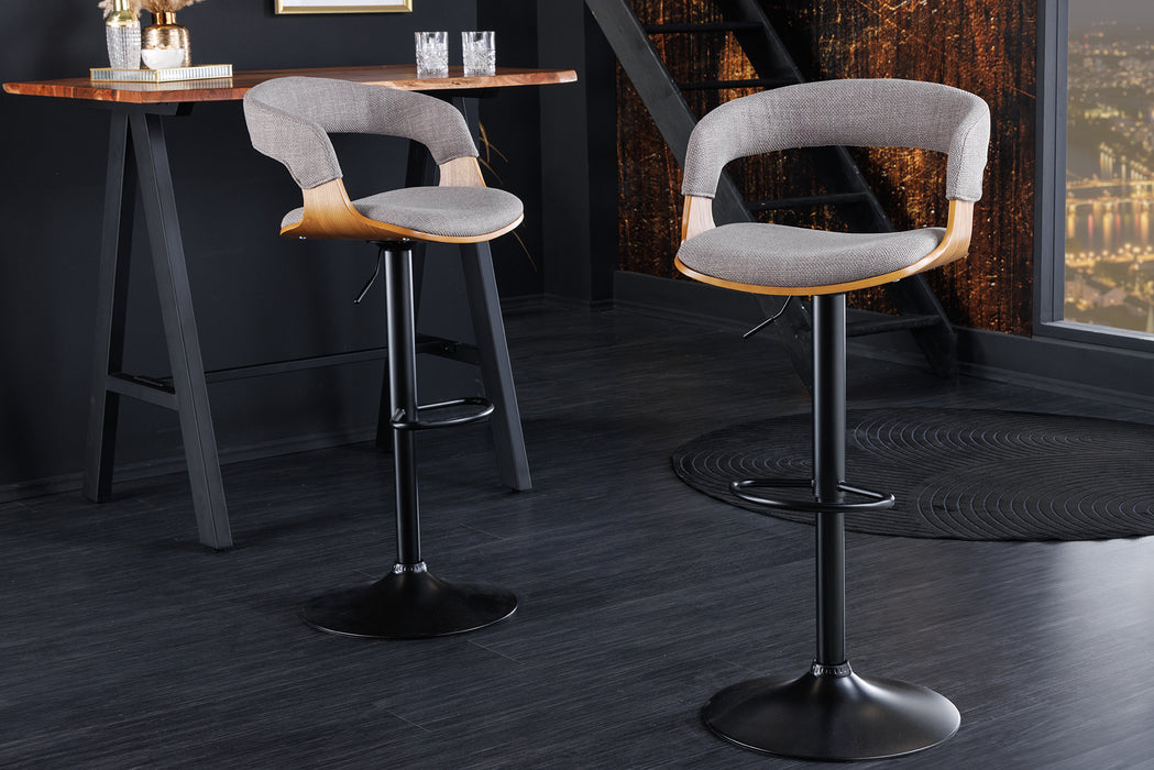 Barhocker Brooklyn Esche grau drehbar