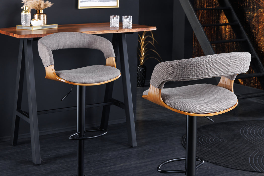 Barhocker Brooklyn Esche grau drehbar
