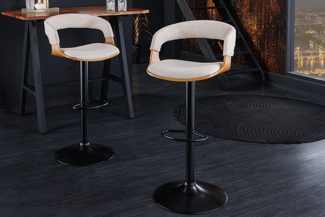 Barhocker Brooklyn Esche beige drehbar