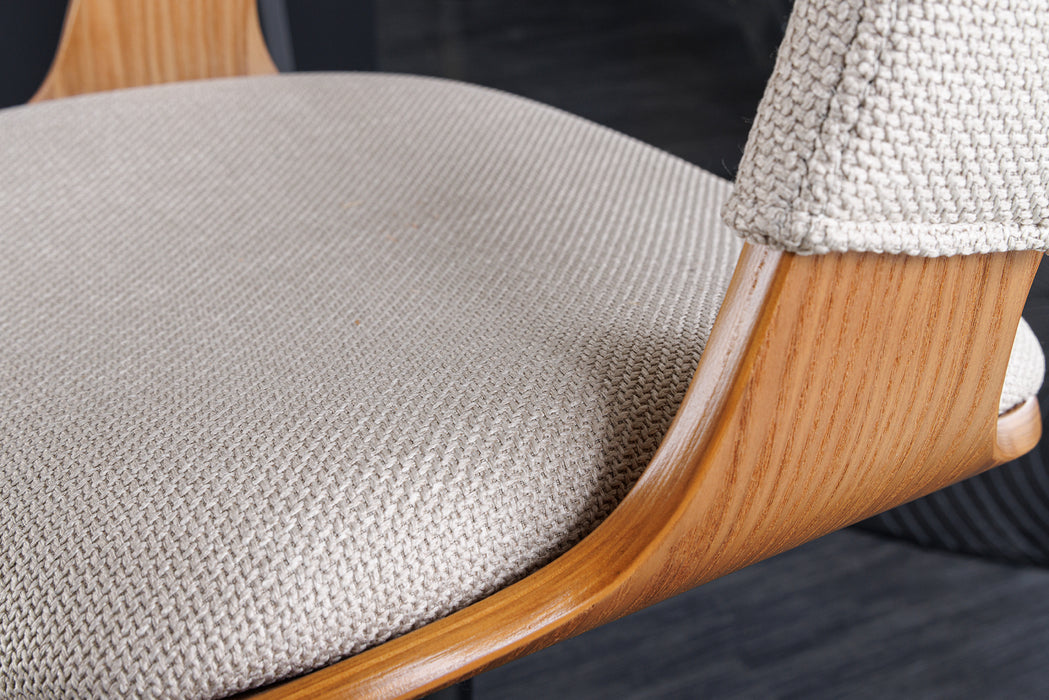 Barhocker Brooklyn Esche beige drehbar