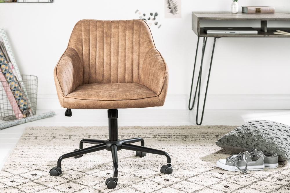 Bürostuhl Milan Armlehne taupe vintage