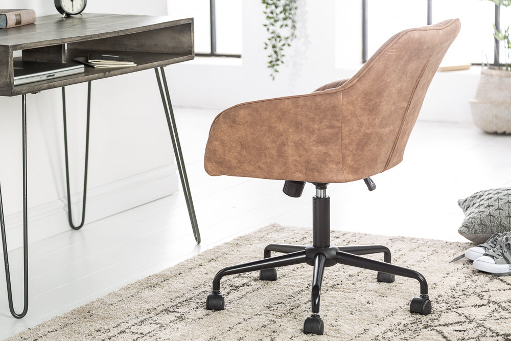 Bürostuhl Milan Armlehne taupe vintage