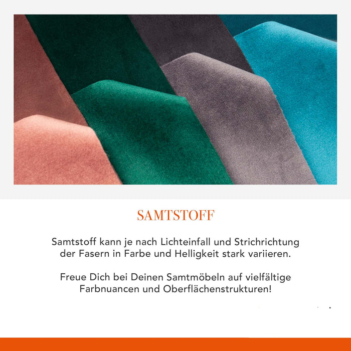 Sessel Fitzgerald Samt grau Armlehne