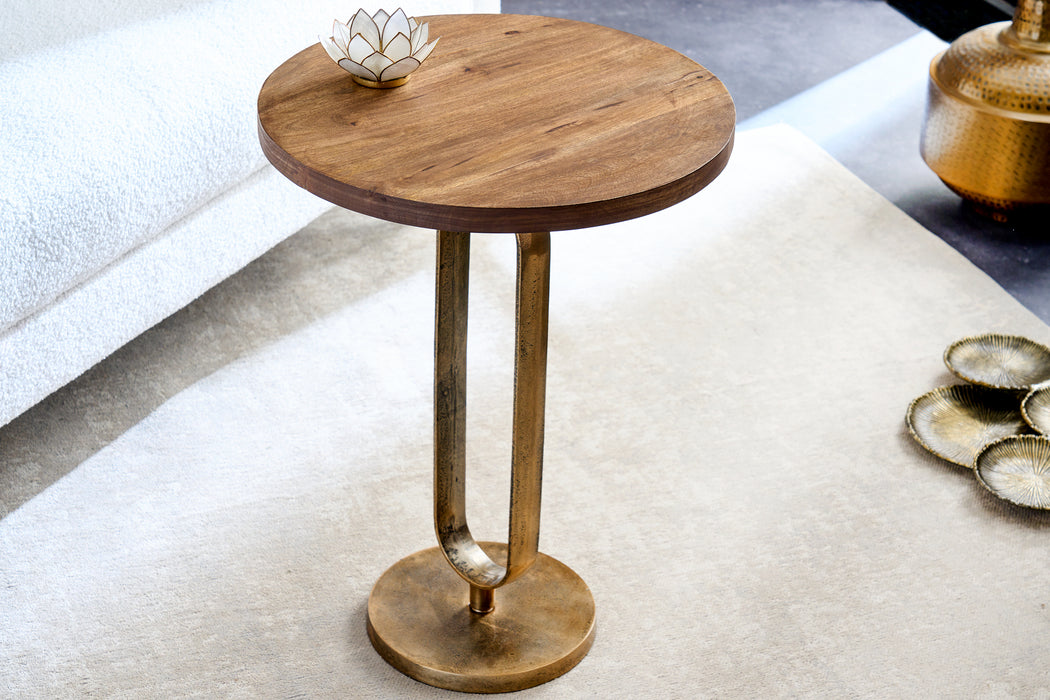 Beistelltisch Eleganz 60cm Mango messing