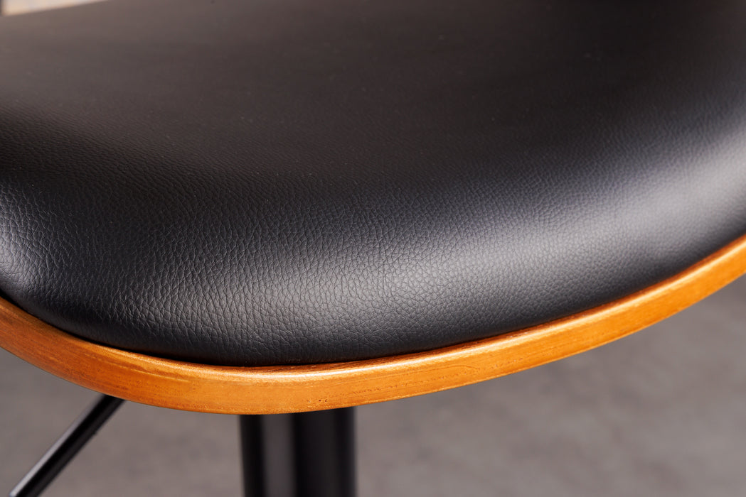 Barhocker Brooklyn Walnuss schwarz drehbar