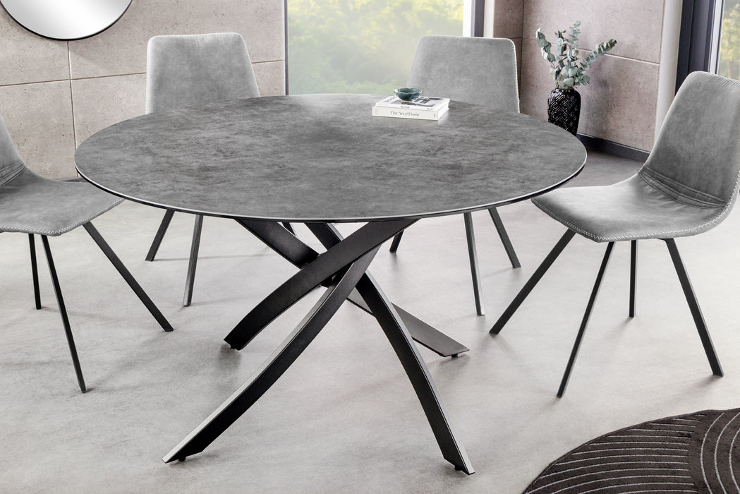 Esstisch Alpen 120cm Anthrazit Keramik Rund