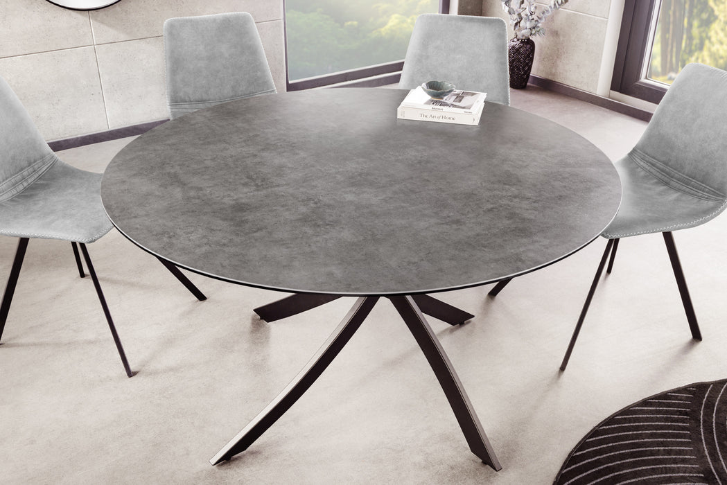 Esstisch Alpen 120cm Anthrazit Keramik Rund