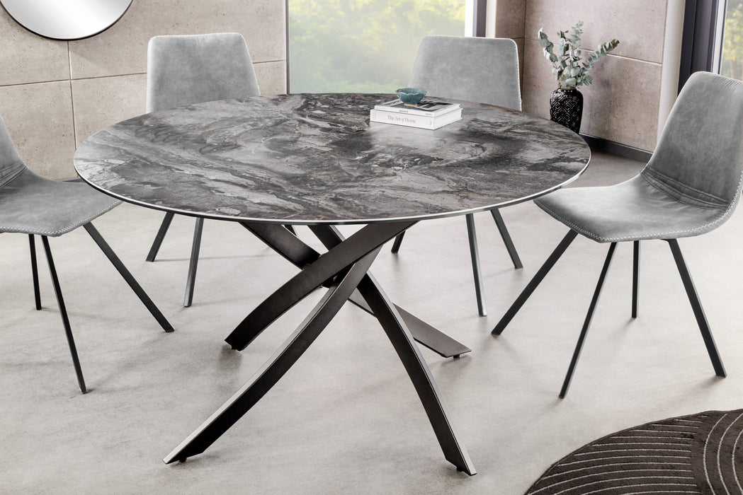 Esstisch Alpen 120cm Taupe Keramik Rund