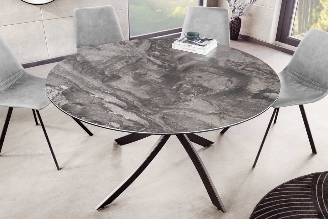 Esstisch Alpen 120cm Taupe Keramik Rund
