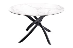 Esstisch Alpen 120cm Weiss Keramik Rund