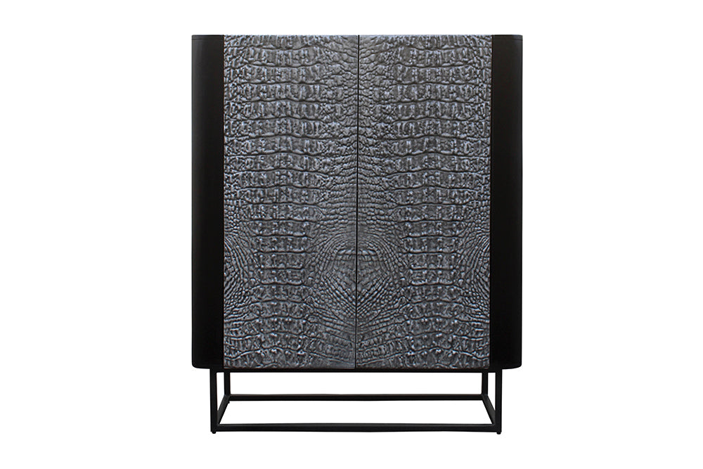 Highboard Aligator 120cm grau schwarz