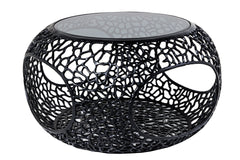 Couchtisch Whirl 40cm schwarz Schwarzglas