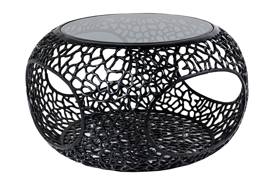 Couchtisch Whirl 40cm schwarz Schwarzglas
