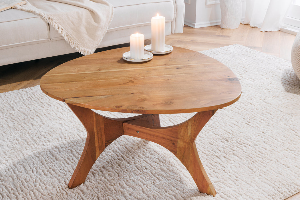 Couchtisch Design 70cm Akazie honey finish