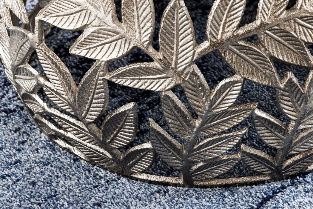 Couchtisch Conceptual Leaf 2er Set silber Marmor