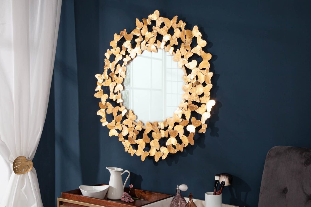 Spiegel Schmetterling 78cm Gold