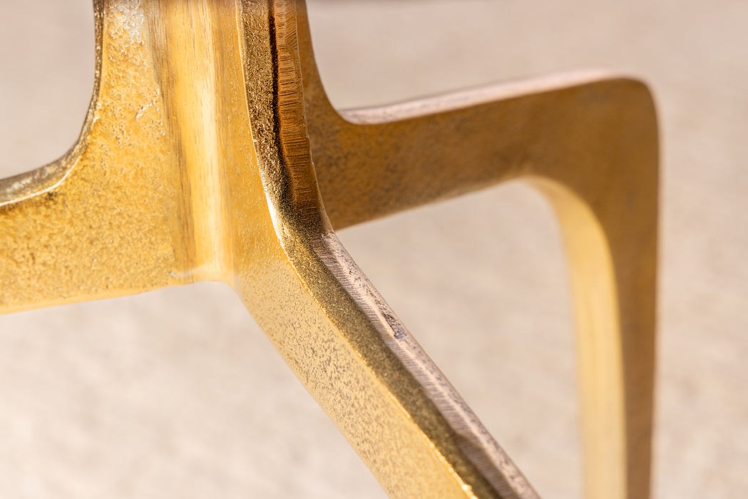 Beistelltisch Conceptual 55cm messing Schwarzglas