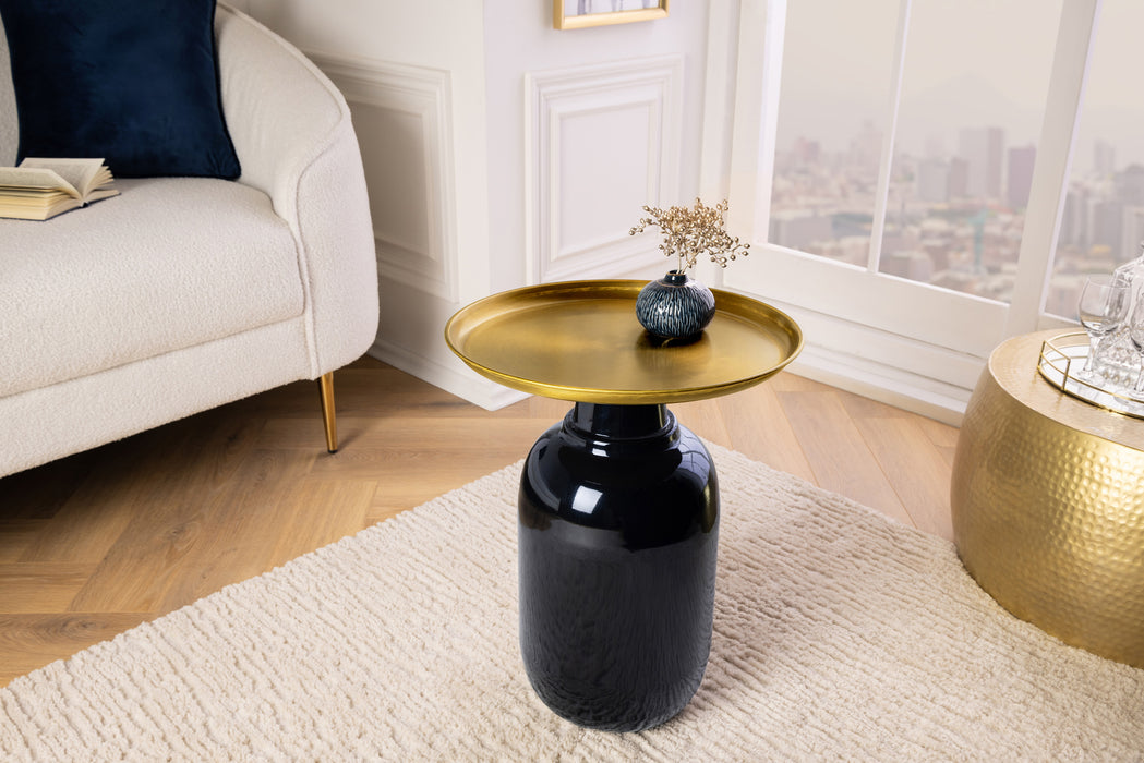 Beistelltisch Elegancia 50cm schwarz gold
