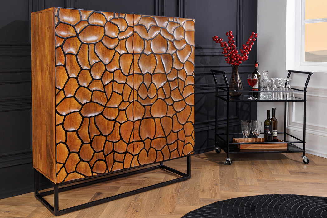 Highboard Elevation 120cm Mosaik schwarz braun