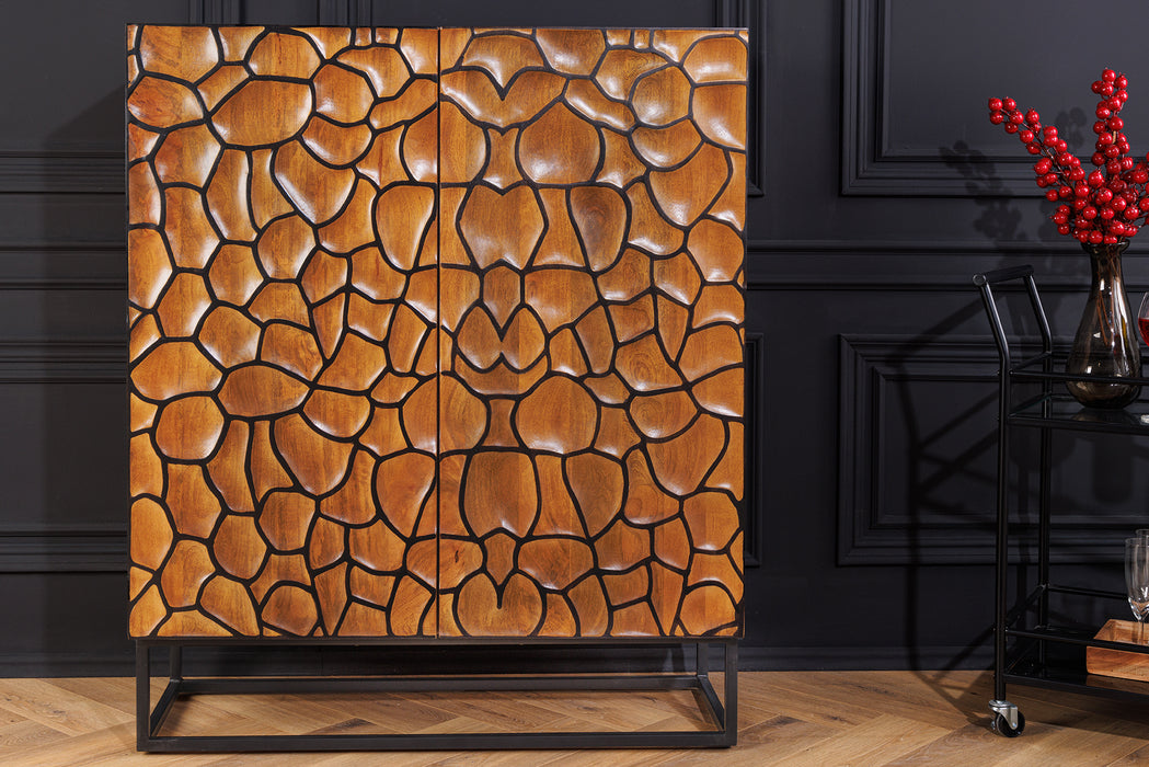 Highboard Elevation 120cm Mosaik schwarz braun