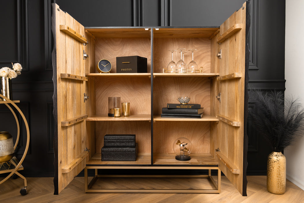 Highboard Elevation 120cm Mosaik schwarz weiß