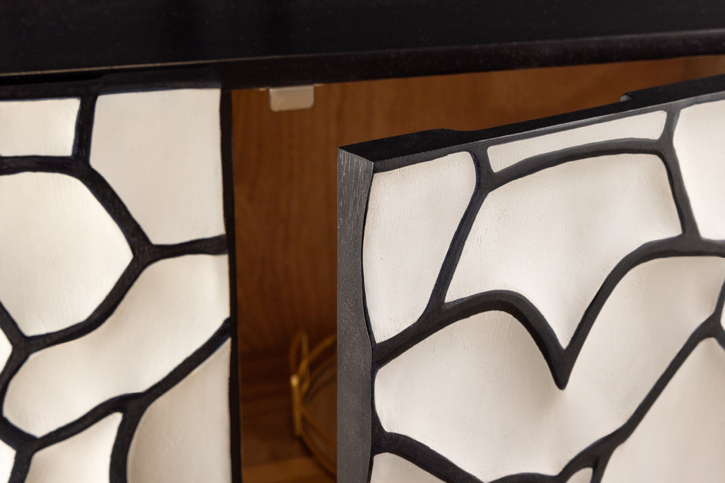 Highboard Elevation 120cm Mosaik schwarz weiß