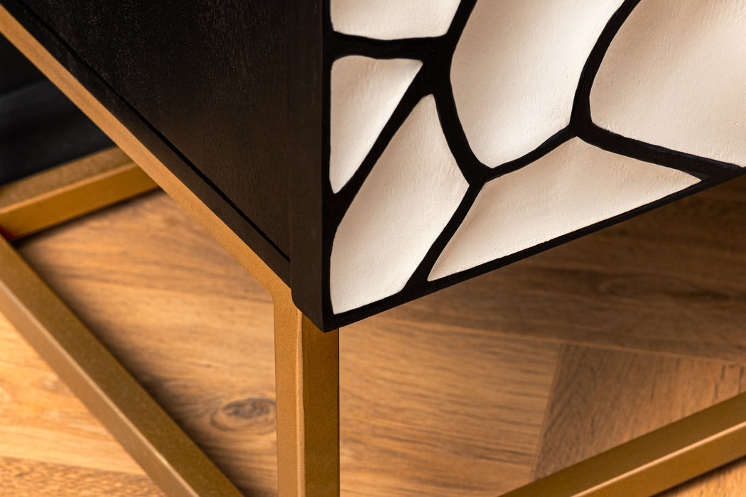 Highboard Elevation 120cm Mosaik schwarz weiß