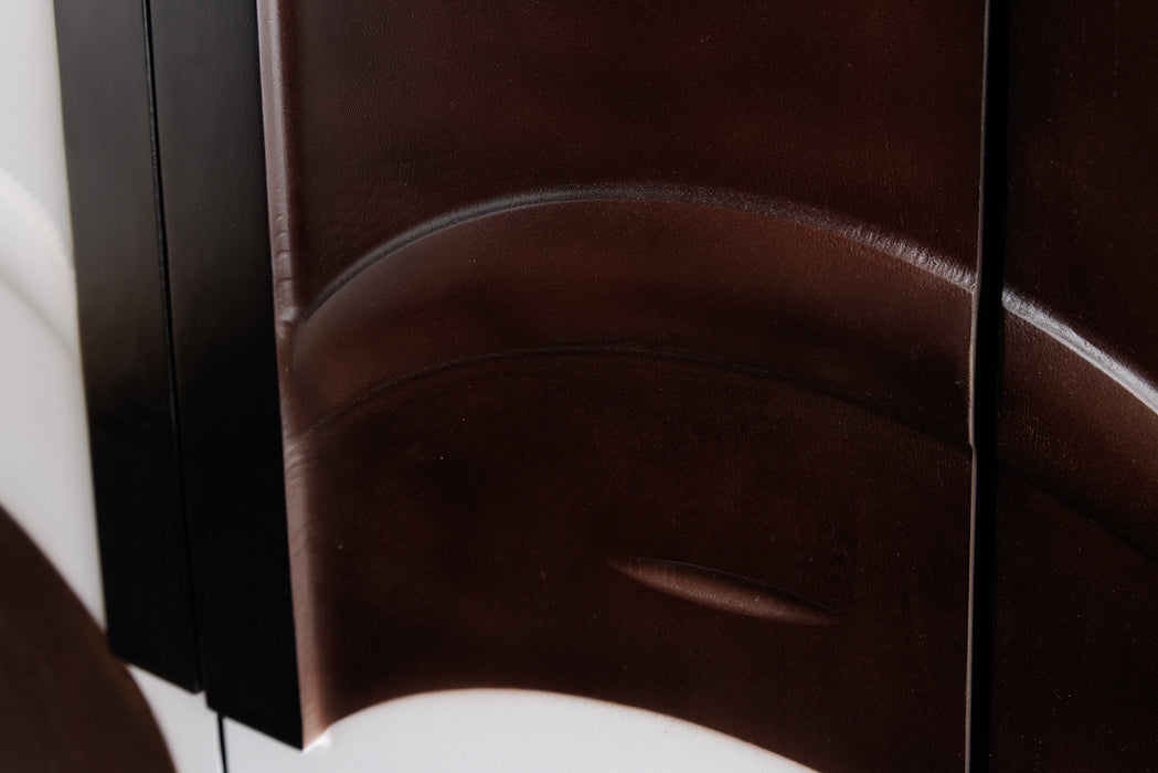 Highboard Sapele 120cm Mango braun schwarz weiß