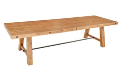 Esstisch Matterhorn 300cm Pinie 80mm Vintage Braun
