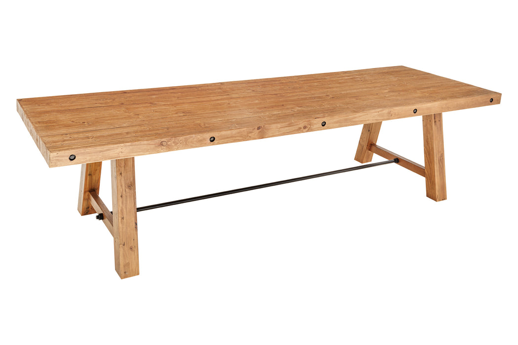 Esstisch Matterhorn 300cm Pinie 80mm Vintage Braun