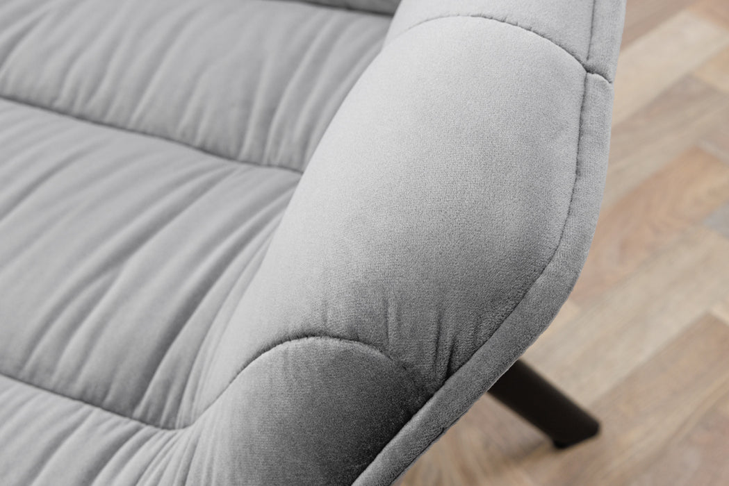 Stuhl The Nordic Comfort Samt grau
